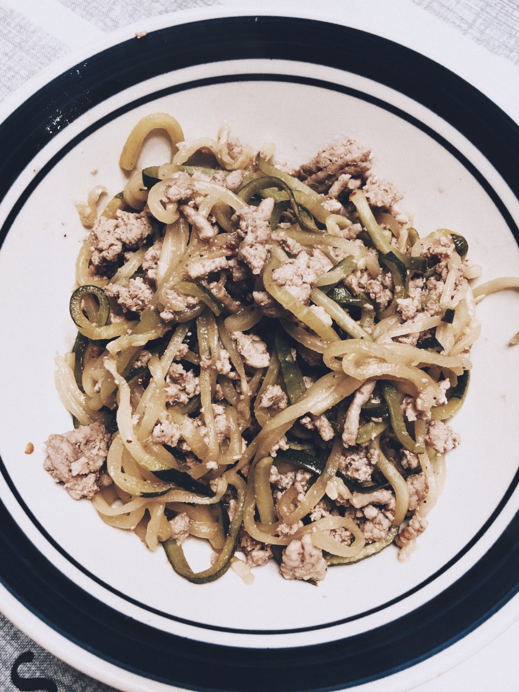 Ginger Zucchini Noodles with Ground&nbsp;Turkey